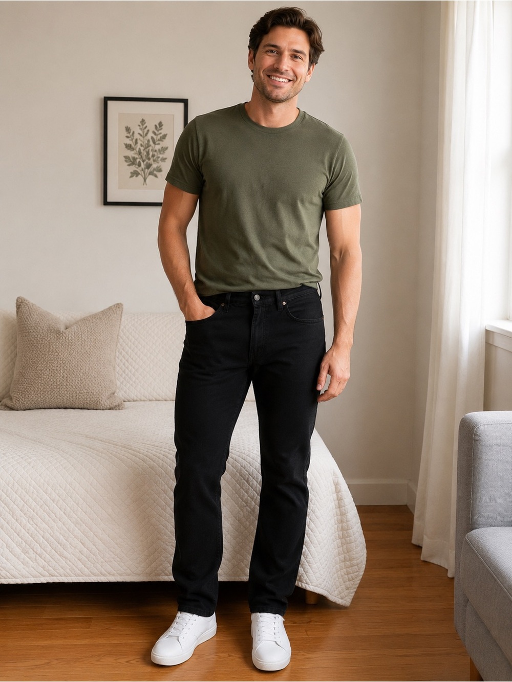 L.L. Bean Men's Black Straight Jeans - Classic Everyday Fit
